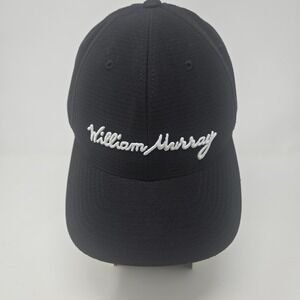 William Murray Hat Mens L/XL Black FlexFit Players Tech Fitted Performance Golf